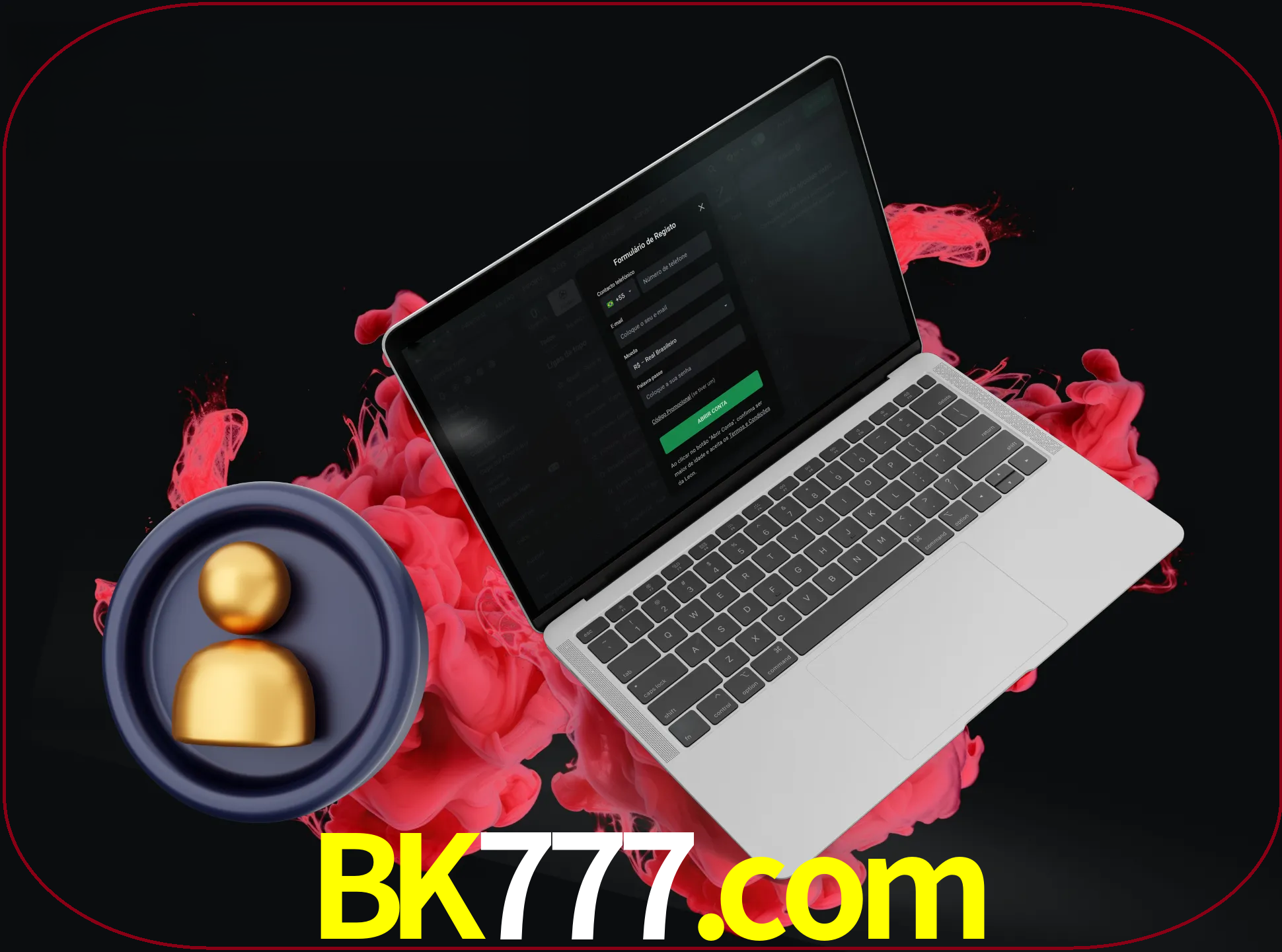 No cabeçalho do site bk777, clique no botão que o levará a um formulário especial onde terá de introduzir as suas informações actuais.