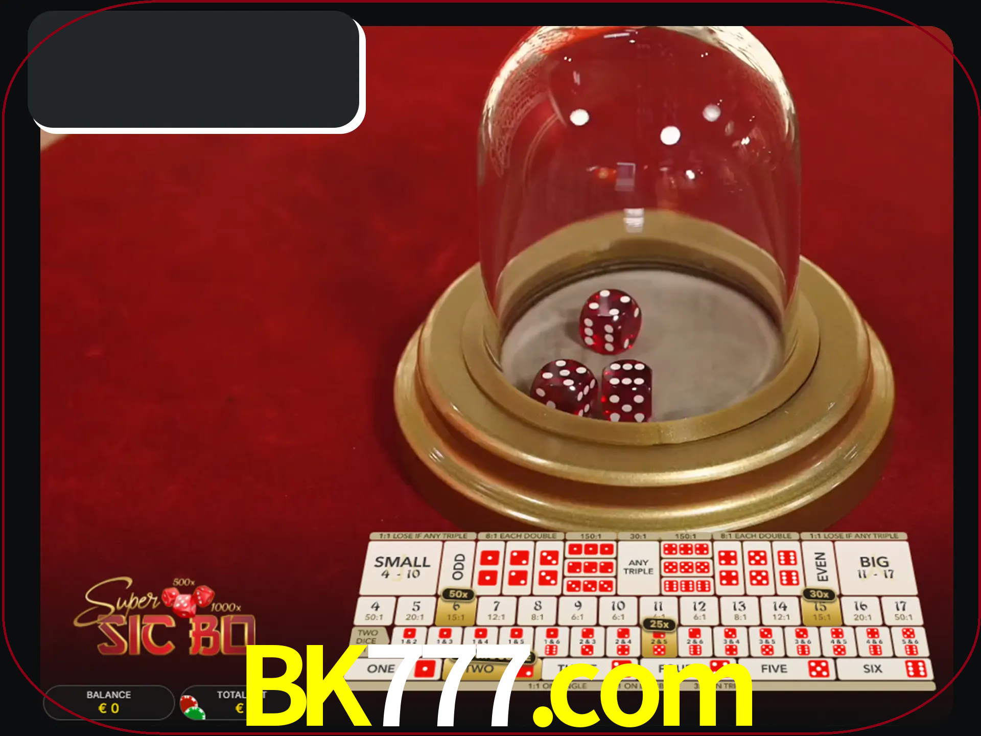 Deixe os dados ao seu lado nos jogos da Sic Bo.