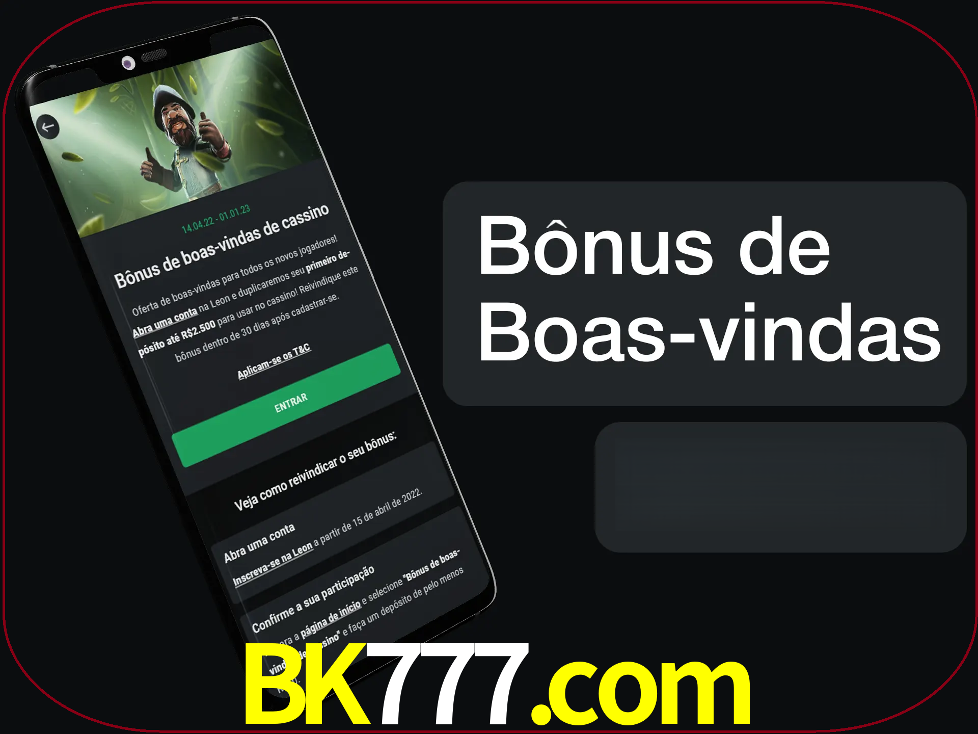 Não se esqueça de usar o bônus de boas-vindas.